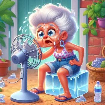 Funny Illustrated Granny Heat Drinks Coaster - MM Collectables