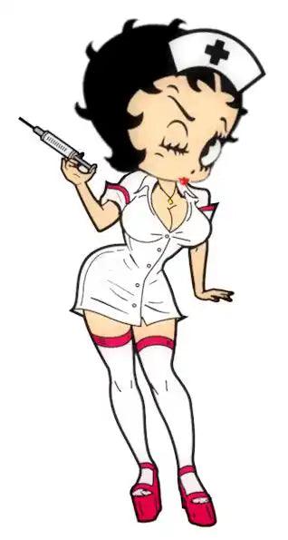 Betty Boop Naughty Nurse Viny Sticker - MM Collectables