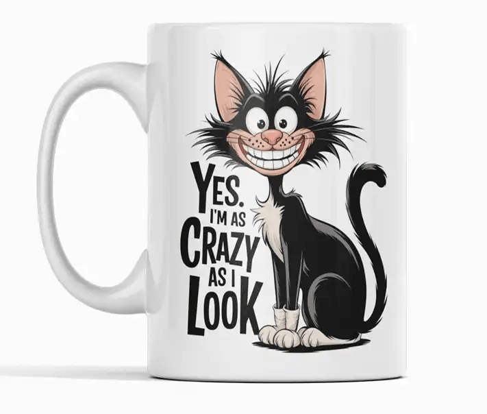 Crazy As I Look Funny Novelty Coffee Mug - MM Collectables