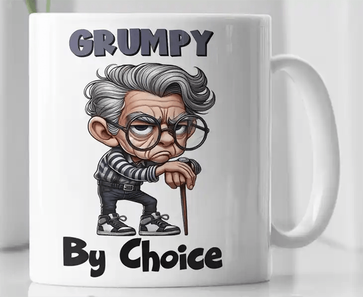 Grumpy By Choice Coffee Novelty Coffee Mug - MM Collectables