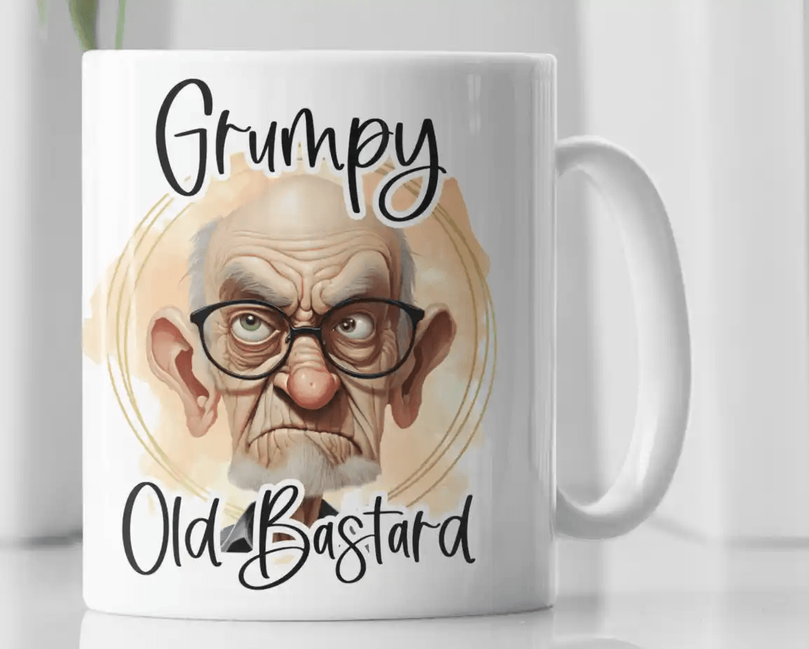 Grumpy Old Bastard Adult Saying Novelty Coffee Mug - MM Collectables