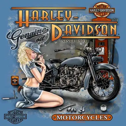 Harley Davidson Pin Up Drinks Coaster