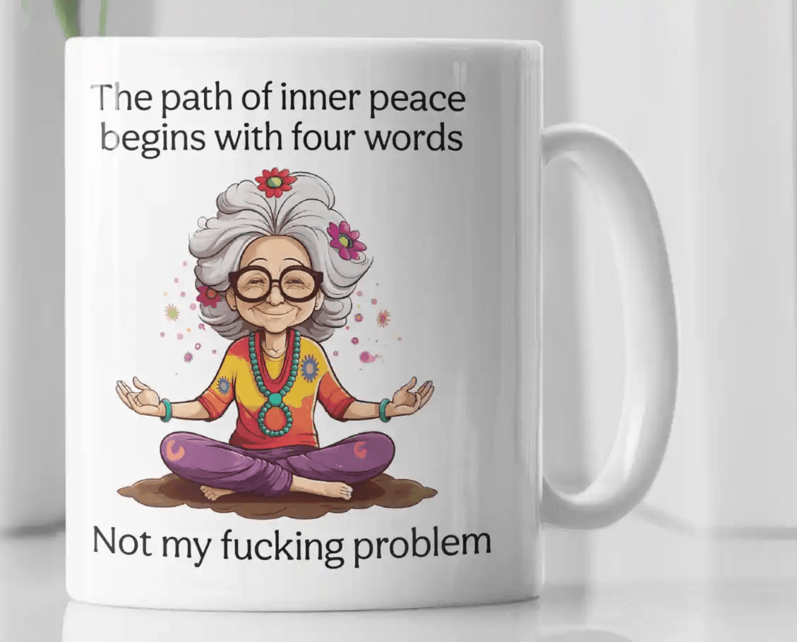 Path To Inner Peace Adult Saying Coffee Mug - MM Collectables