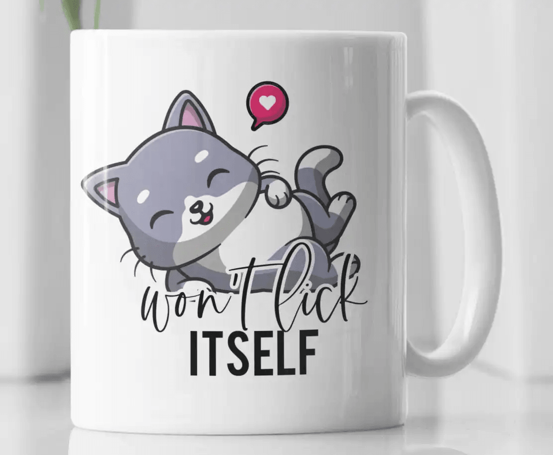 Funny Adult Pussy Lick Itself Novelty Coffee Mug - MM Collectables
