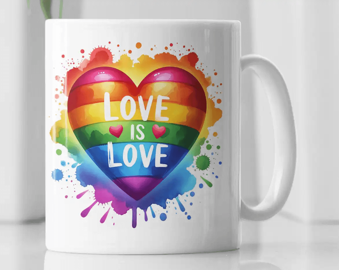 Funny Love Is Love Heart Novelty Coffee Mug - MM Collectables