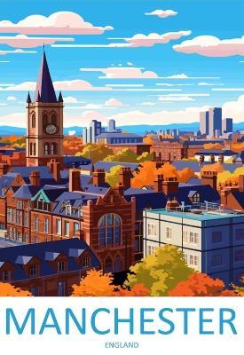 Manchester Vintage Travel Poster Fridge Magnet - MM Collectables