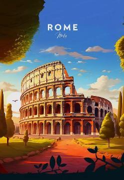 Rome Vintage Travel Poster Fridge Magnet - MM Collectables