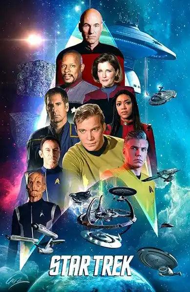 Star Trek Captains Poster Photo Fridge Magnet - MM Collectables