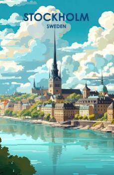 Stockholm Sweden Vintage Style Travel Poster - MM Collectables