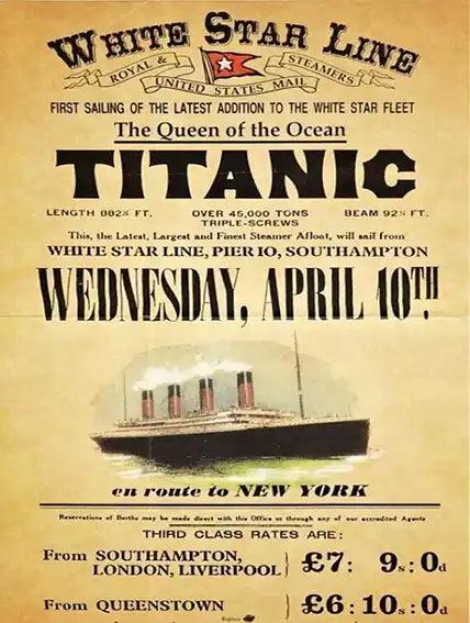 Vintage Retro Titanic Travel Poster Fridge Magnet