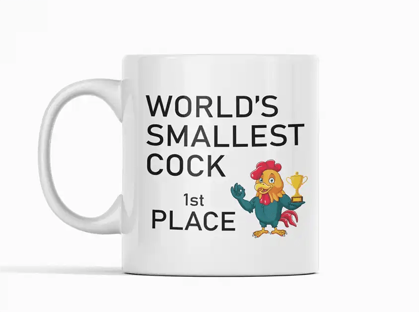 Worlds Smallest Cock Funny Novelty Coffee Mug - MM Collectables
