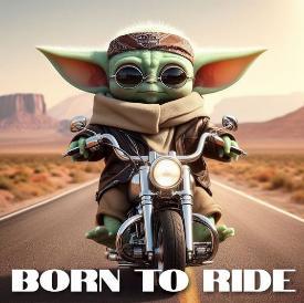 Yoda Born To Ride Funny Drinks Coaster - MM Collectables