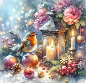 Christmas Robin Drinks Coaster - MM Collectables