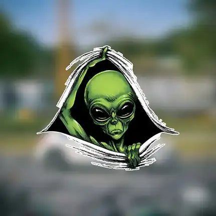 Fun Alien Car Sticker/Decal