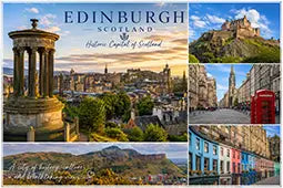 Brand New Edinburgh Fridge Magnet – Scottish Castle & City Skyline Souvenir Gift