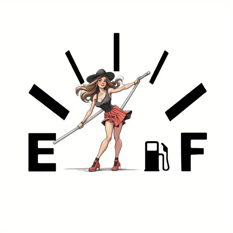 Trendy Girl Fuel Tank Vinyl Sticker/ Car Decal