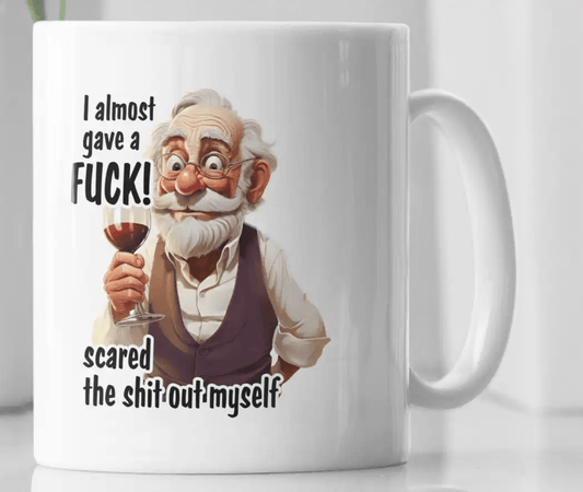 Funny Old Man Give A Fuck Novelty Coffee Mug - MM Collectables