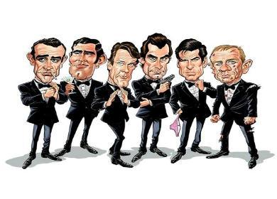 James Bond Through The Years Fridge Magnet - MM Collectables