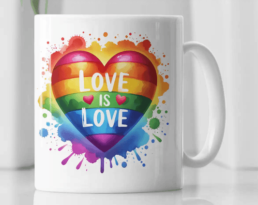 Funny Love Is Love Heart Novelty Coffee Mug - MM Collectables