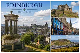 Edinburgh UK Fridge Magnet – Scottish Castle & City Skyline Souvenir Gift