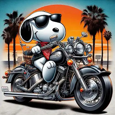 Snoopy Motorcycle Drinks Coaster