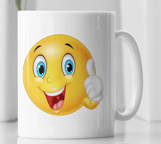 Thumbs Up Emoji Novelty Coffee Mug